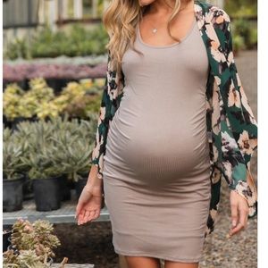 Pink blush maternity dress